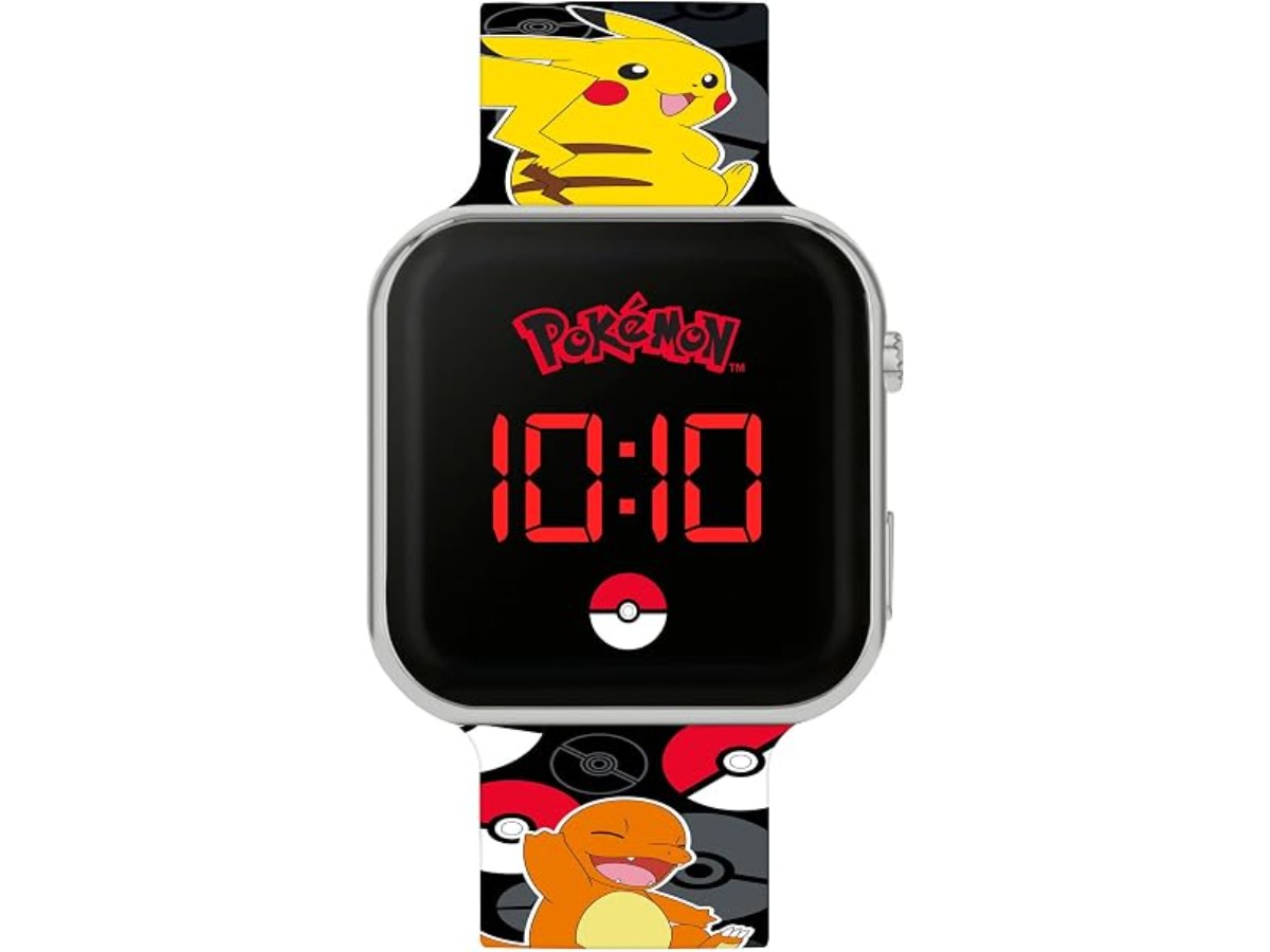 Pokemon, POK4322 Boys Bracelet Watches, Black Printed,