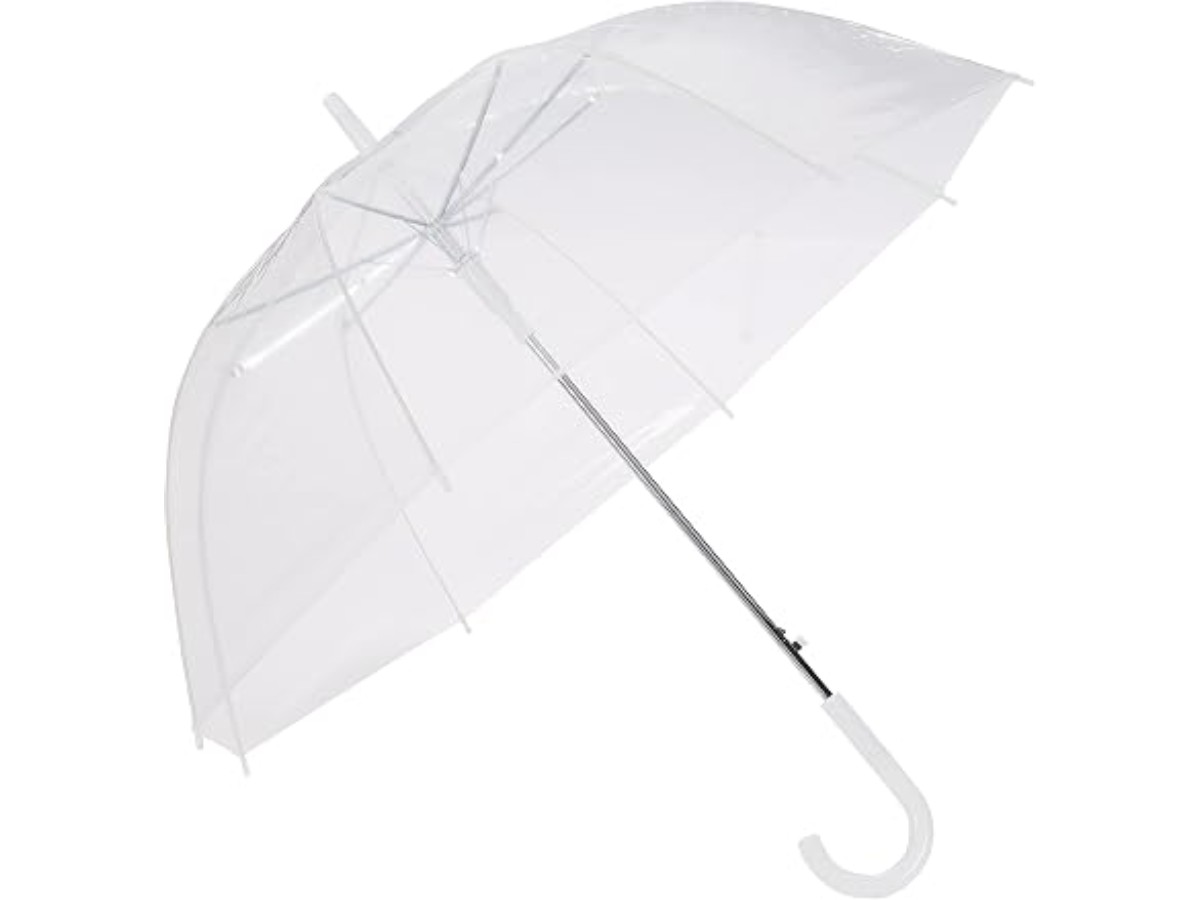 Amazon Basics Octagonal Bubble Umbrella, 34.5 inch, Transpare