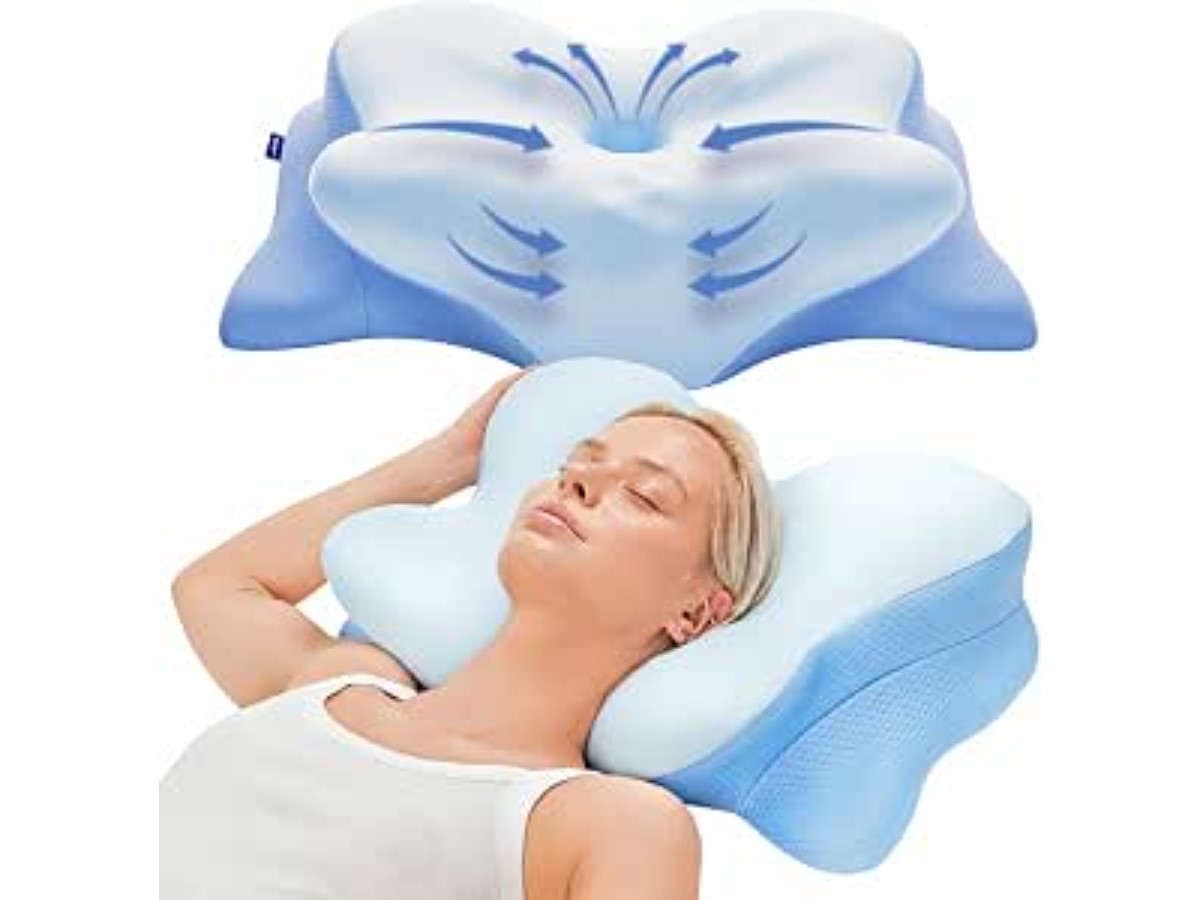 Derila Ergo Memory Foam Neck Pillow Butterfly Refreshing