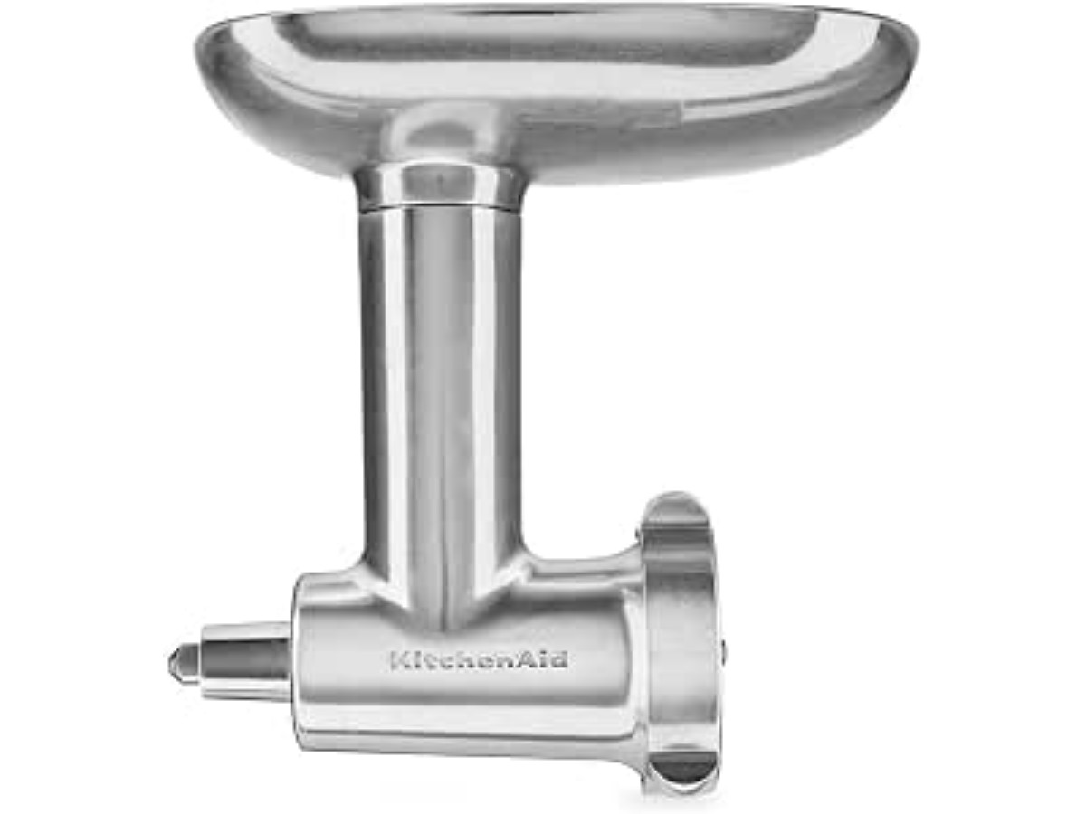 KitchenAid Accessories 5KSMMGA Meat Mincer for KitchenAid Pastry Processor with Sausage Pusher Including Vegetable Chopper Stainless Steel