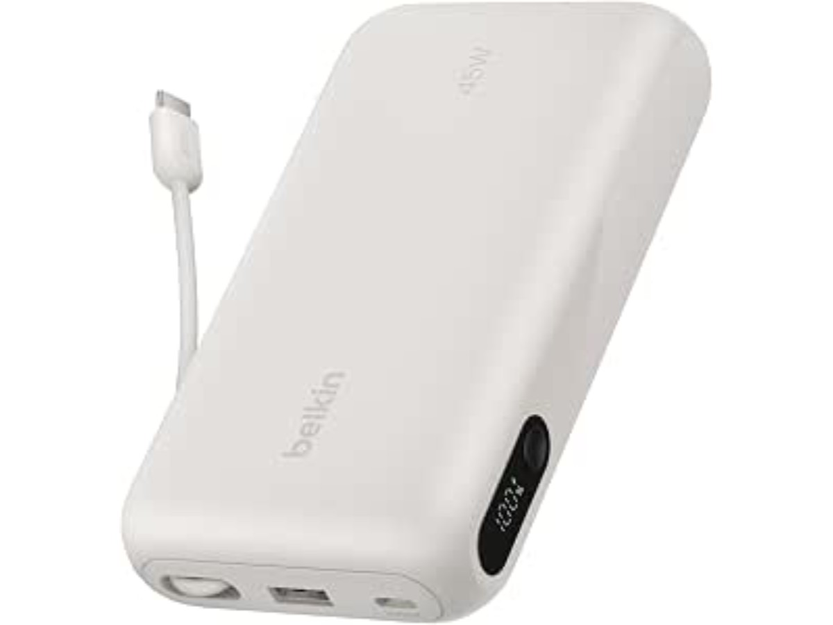 Belkin UltraCharge External Battery 20K with USB-C Cable and Display - Beige