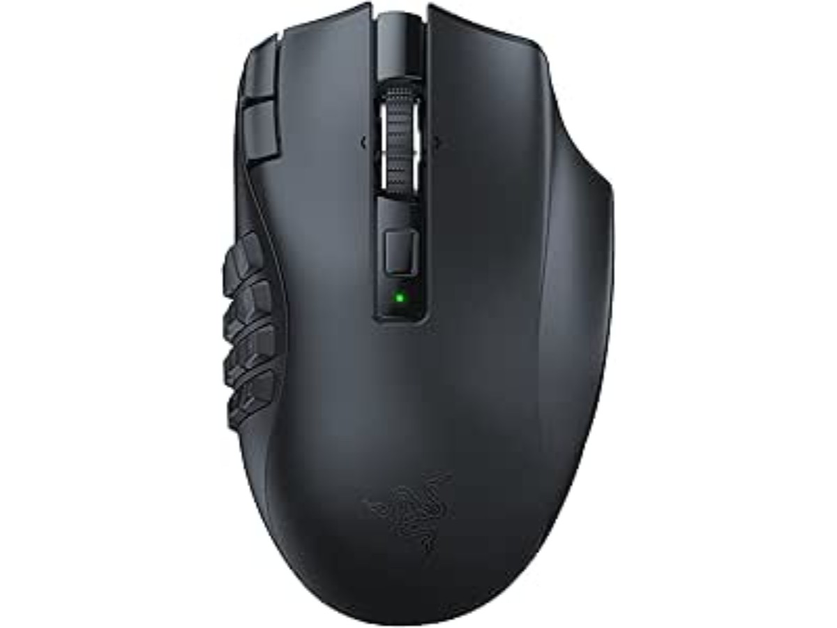 Razer Naga V2 HyperSpeed - Ergonomic Wireless MMO Gaming Mouse (with 19 Programmable Buttons, Wireless