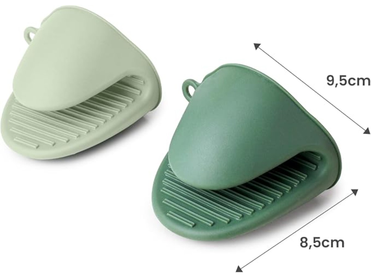 IBILI - Set of 2 Heat Resistant Silicone Gloves, Green