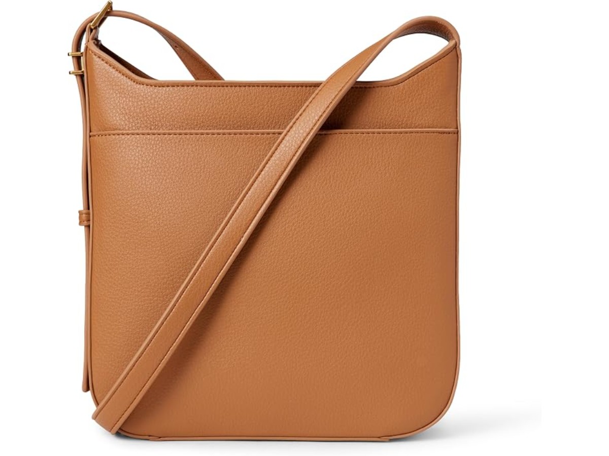 Amazon Essentials Women's Slim Faux Leather Crossbody Bag