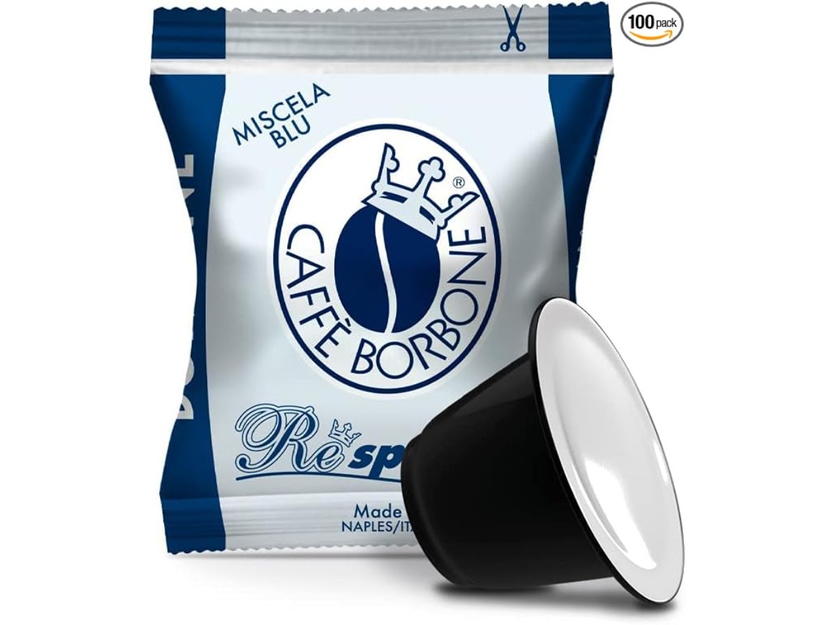 Caffè Borbone Respresso Mélange Bleu - 100 Capsules Compatibles Nespresso