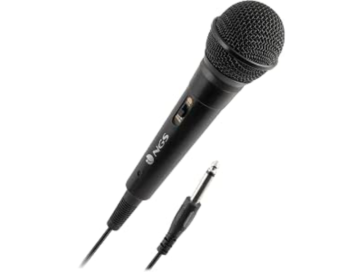 NGS Singer Fire Dynamic Microphone, Microphone with 3 m Cable, 0.6 cm Jack Connection and On/Off Button11