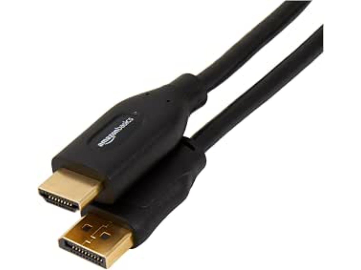 Amazon Basics DisplayPort (Source) to HDMI (Display) Cable, Unidirectional, 3 ft, Black