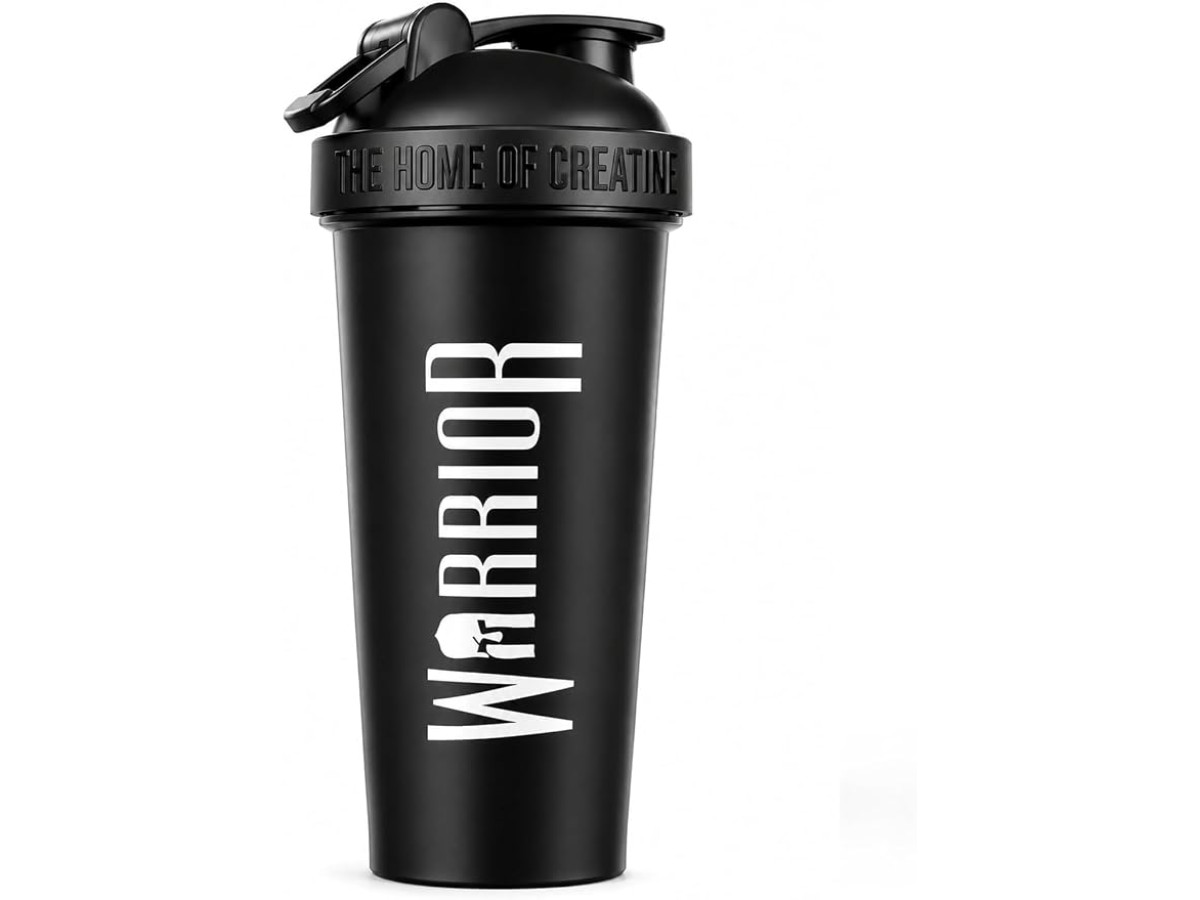 Black Protein Shaker Bottle - The Home of Creatine - Leak Proof Shaker Cup for Protein Shakes, Creatine, Pre-Workout & Supplements - Mixing Bottle BPA Free