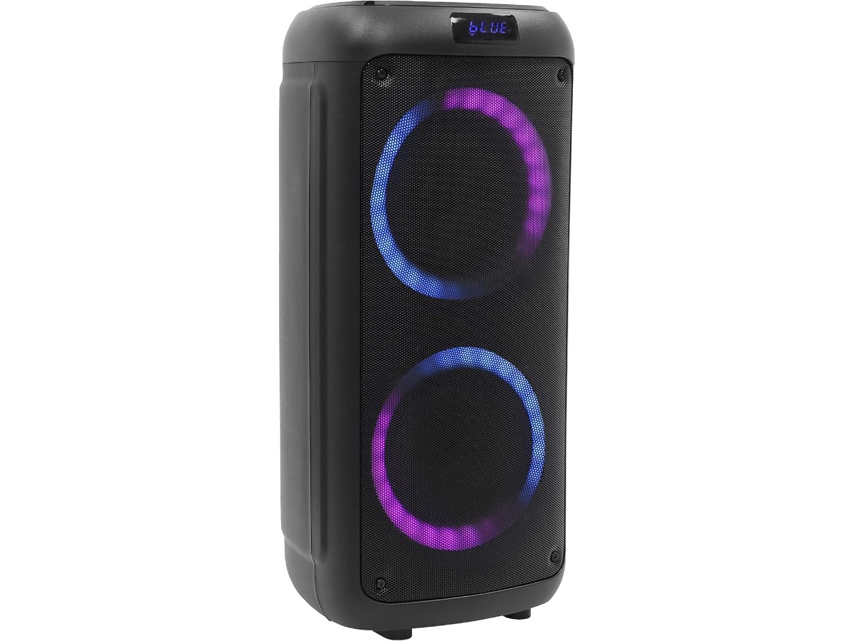 BoomTone DJ Boomaster 300 Powerful Portable LED Light Bluetooth Speaker 250 W Karaoke Speaker Wireless Bluetooth TWS USB Rechargeable Tuner USB/SD Card Player Remote Control Included