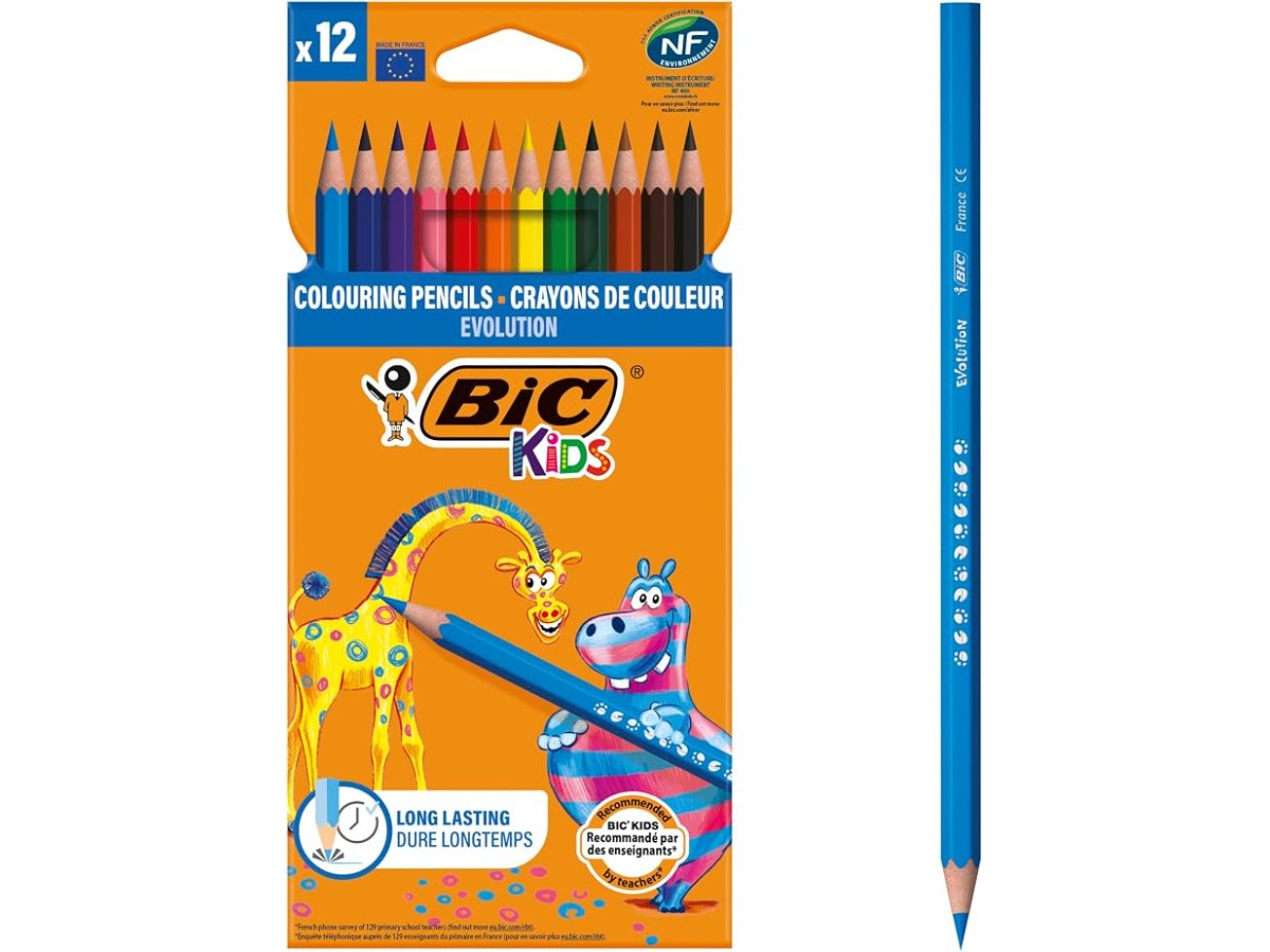 Bic Kids Evolution Ecolutions Coloured Pencils, Assorted Colours