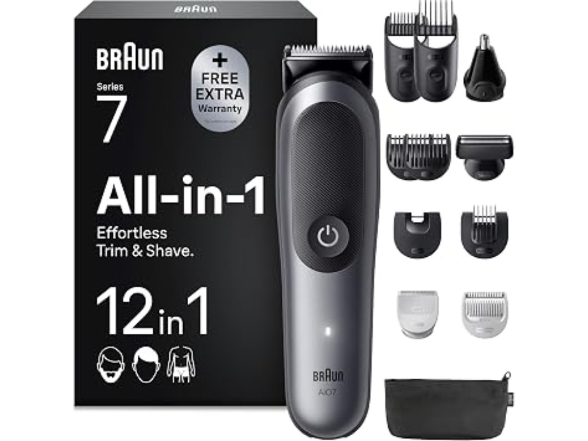 Braun Men's Electric Clipper Series 7 AIO7545 12-in-1, Grey