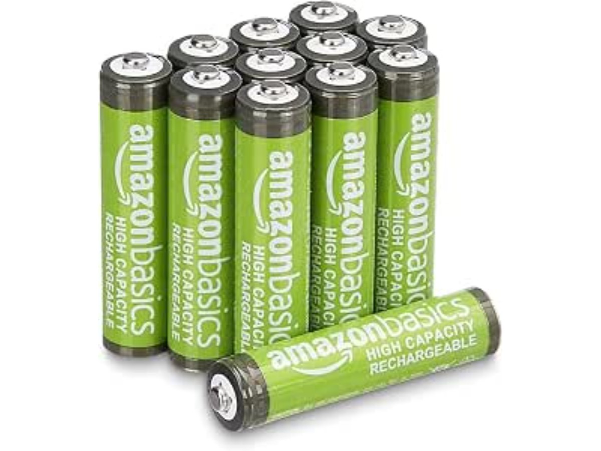 Amazon Basics 12 Pack AAA NiMH Rechargeable Batteries 850mAh 1.2V High Capacity 500 Times Rechargeable Batteries Pre-charged
