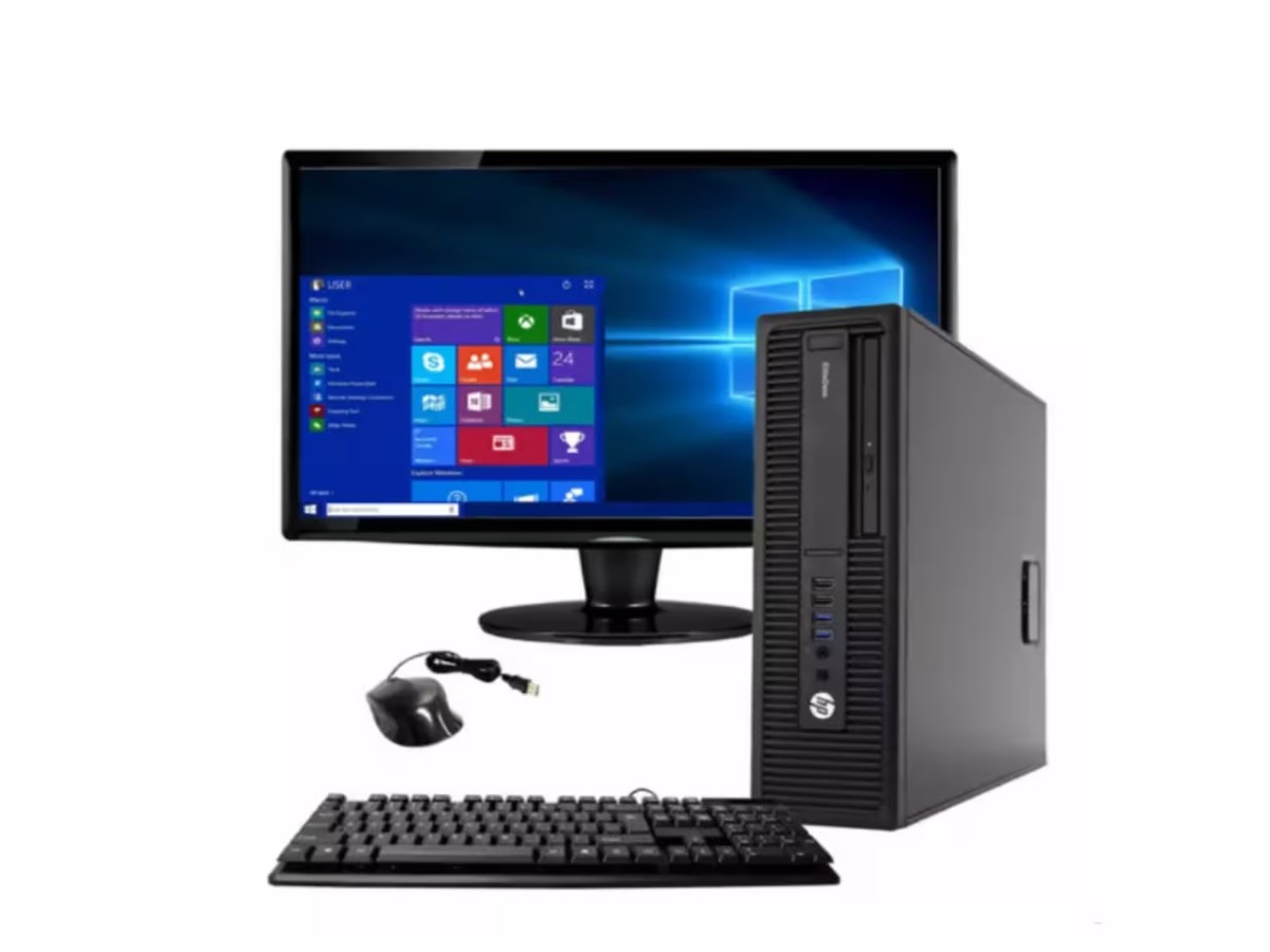 Complete set of 21.5in Monitor and HP 800G1 Quad Core i5-4570 8GB 240GB SSD