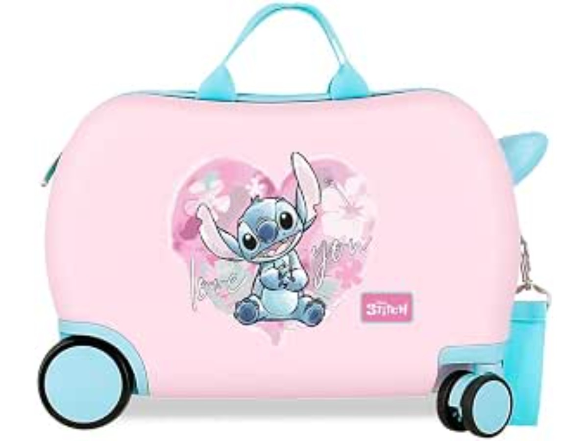 Disney Heart Stitch Girl's Luggage - Children's Luggage, Pink, One Size
