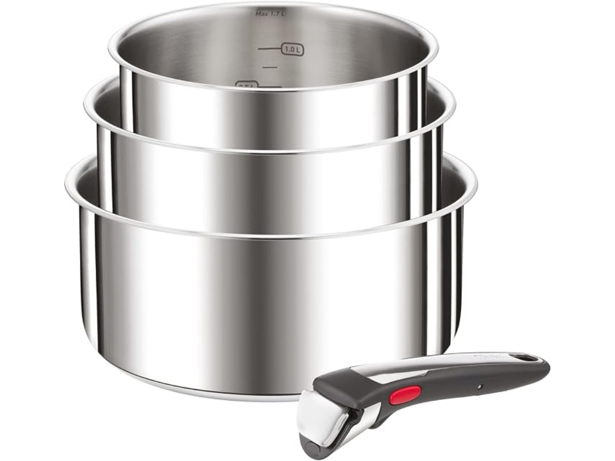 Tefal - Ingenio Preference On Set of 3 Saucepans and 1 Removable Handle