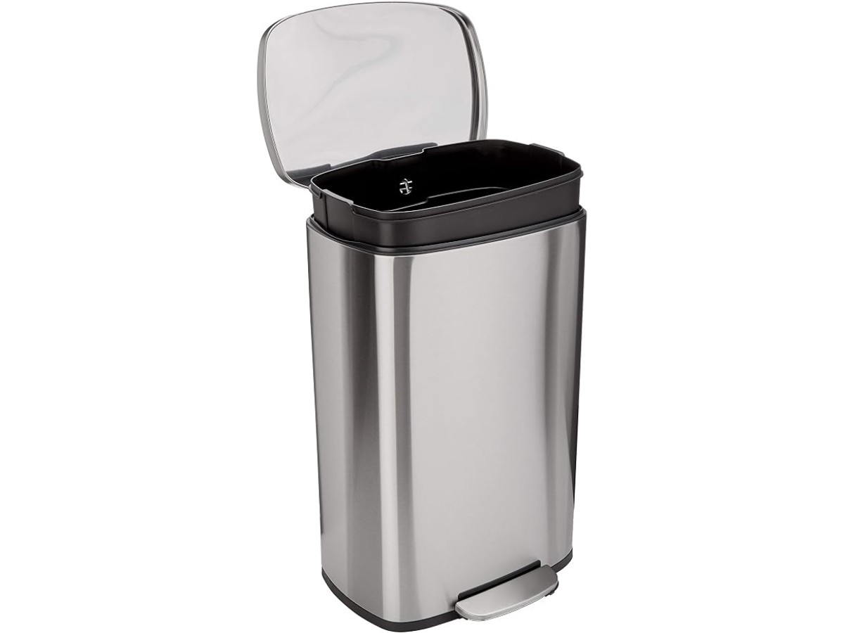 Amazon Basics Rectangular Soft Close Trash Can
