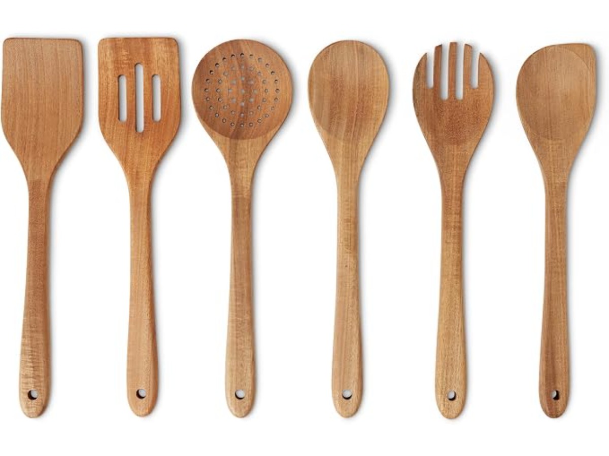 Amazon Basics Wooden Kitchen Utensils