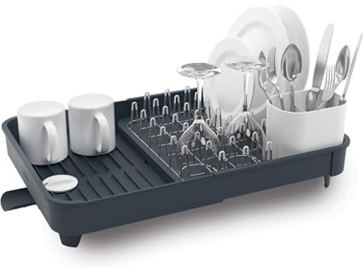 Joseph Joseph Extendable Dish Drainer with Removable Cutlery Holder